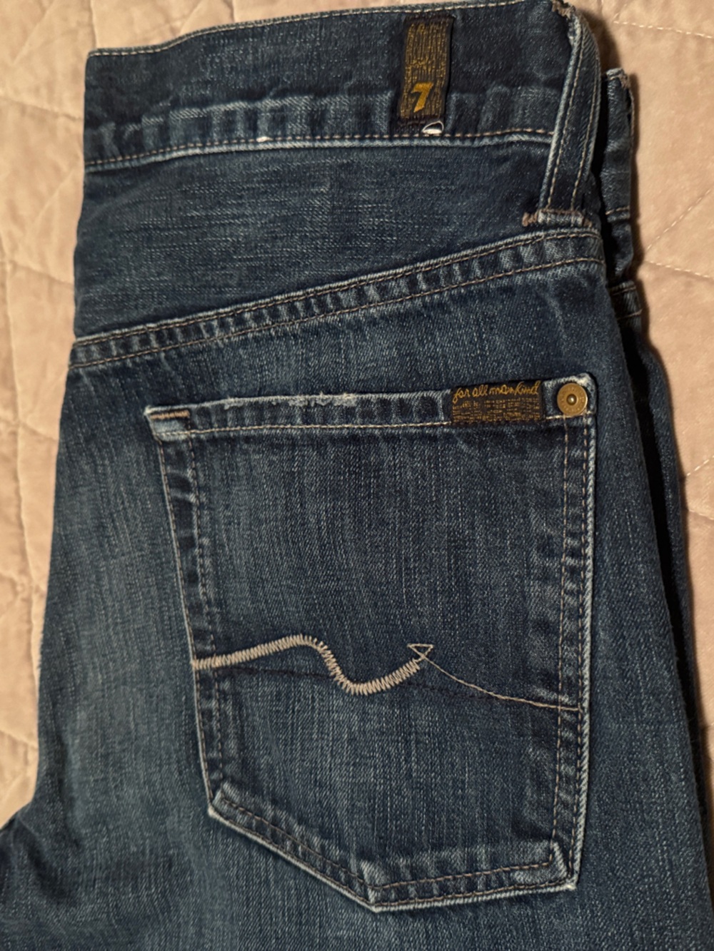 7 For All Mankind Men's Indigo Relaxed Jeans